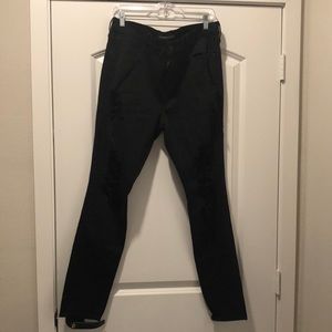 EXPRESS black distressed legging jean